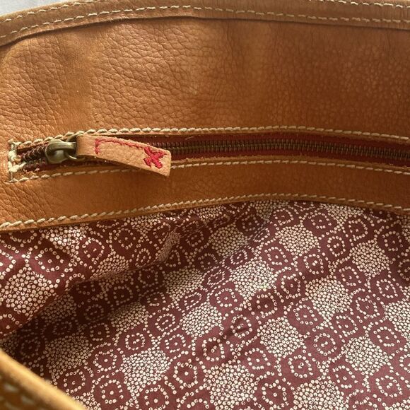 GAP RED Large Tote Thick Canvas with Leather Trim and Bottom Bag - Picture 13 of 14